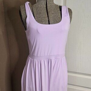Soft tank style midi dress with slit and pockets XL